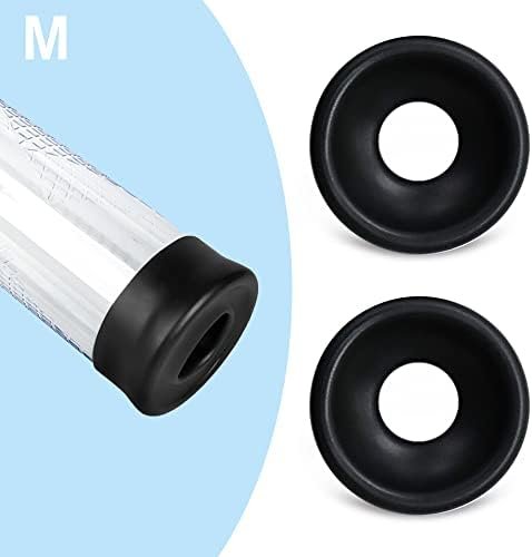 Silicone Sleeves For Adorime Penis Pump,Back-Up Universal Silicone Base Ring, 2 Pcs (Xl) Black - Image 2