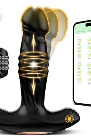 Prostate Massager Anal Plug Vibrators - App Remote Control Thrusting Wiggling Butt Plug P/G Spot Vagina Vibrator Anal Sex Toys With 9 Modes, Adult Sex Toys & Games For Women Men Couples Pleasure
