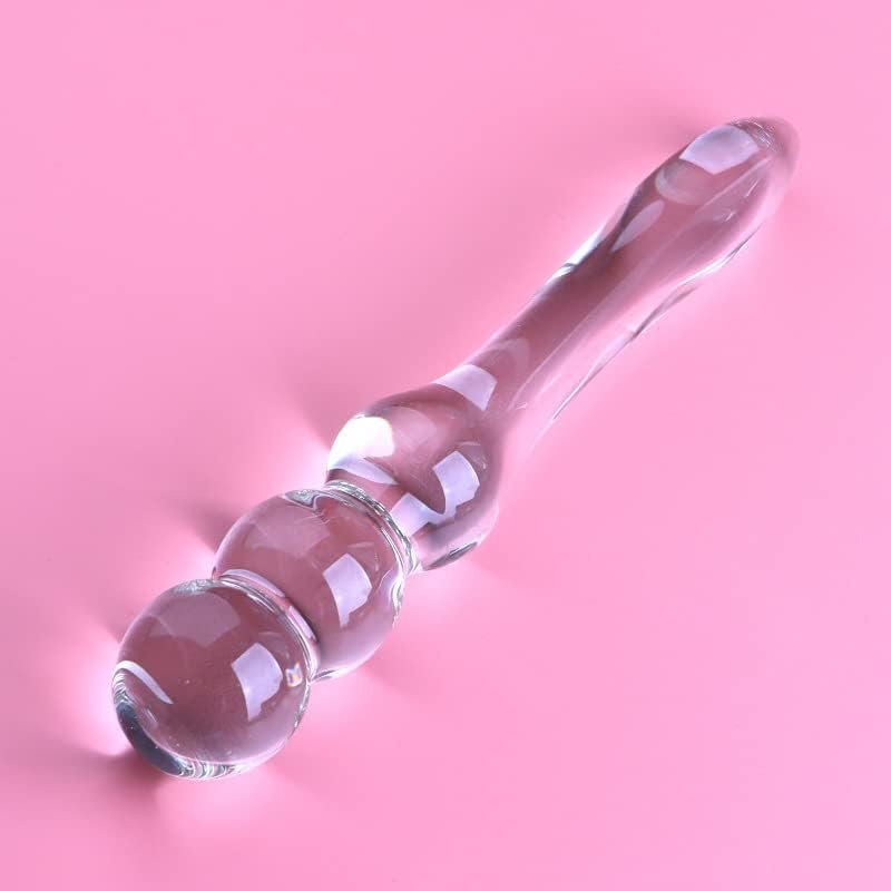 Glass Bead Anal Butt Plugs,Crystal Double-Ended Penis Dildo G-Spot Pleasure Anal Butt Plug Stimulator Beginner - Image 2