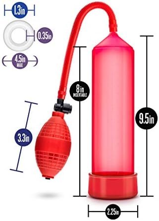 Blush Performance Vx101 - Male Enhancement Pump - Beginners Penis Pump For Enlargement - Synthetic Rubber Ball Pump For More Suction - Soft Comfortable Sleeve - Makes You Bigger Sex Toy For Men - Blue - Image 3