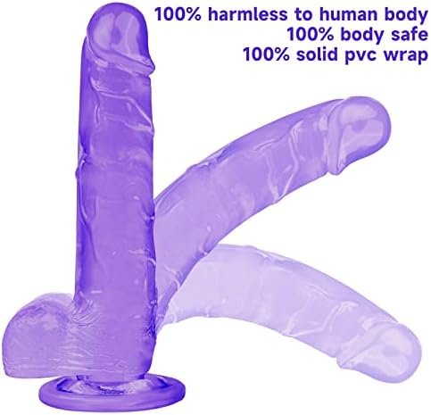 Realistic Dildo 8.5 Inch For Women, Adult Sensory Toys Sex Dildo With Suction Cup For Beginners G-Spot Stimulation Dildos Anal Sex Toys, Easy To Clean Dildo Body-Safe Material Big Dildos,Purple - Image 3
