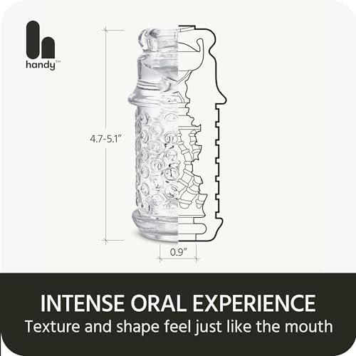 Handy Dream Collection Lips, Masturbator Sleeves For Men, Realistic Male Masturbator, 4.7-5.1” H X 0.9” - Image 2