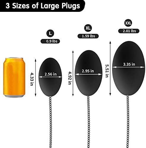 Large Anal Plug With Chain, Large Butt Plug With Oval Egg, Big Butt Plug With Soft Silicone, Big Anal Plug, Large Buttplug, Huge Butt Plug, Huge Anal Plug, Big Anal Trainer, Adult Anal Sex Toys (L) - Image 2
