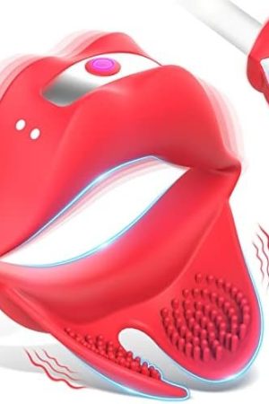Vibrating Cock Ring, Lip Shaped Silicone Penis Rings Vibrator With 10 Vibrations, Male Erection Enhancing Massager Stretchy Ring For Penis Testicles Stimulation, Adult Sex Toys & Games