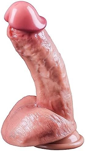 Realistic Penis Dildo With Strong Suction Cup - Huge Dildos For Women, Men, Couples - G-Spot Stimulator, Adult Sex Toys Pleasure Tool 6.85 Inch