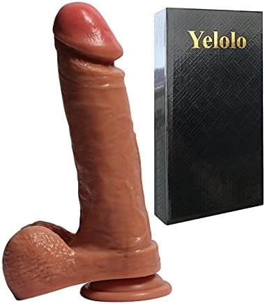 Realistic Dildos For Women, 8.5Inch Dildo With Suction Cup, Big Cock Vaginal G-Spot And Anal Play,Body-Safe Material And Adult Sex Toys For Women(Manual)