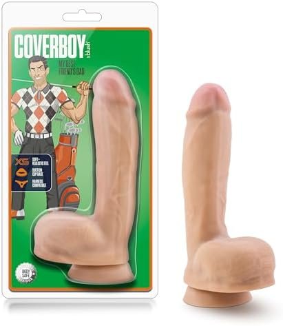 Blush Coverboy 8 Inch Realistic Dildo Suction Cup Base For Hands Free Play & Harness Compatible - My Best Friend'S Dad - Lifelike Feel Adult Sex Toy For Him Her Couples