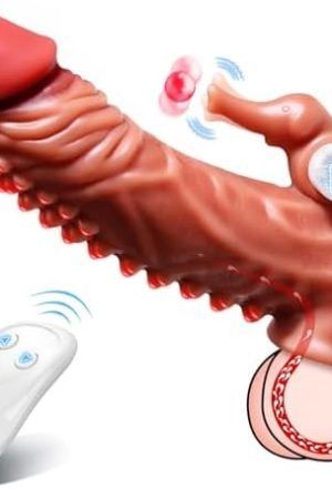 Penis Sleeve Cock Sleeve Vibrator - 5 In 1 Male Sex Toys Elephant Trunk Vibrators Cock Ring With 10 Vibrating & Licking Modes Penis Extender With Clitoral Stimulator, Adult Sex Toys For Men & Couples
