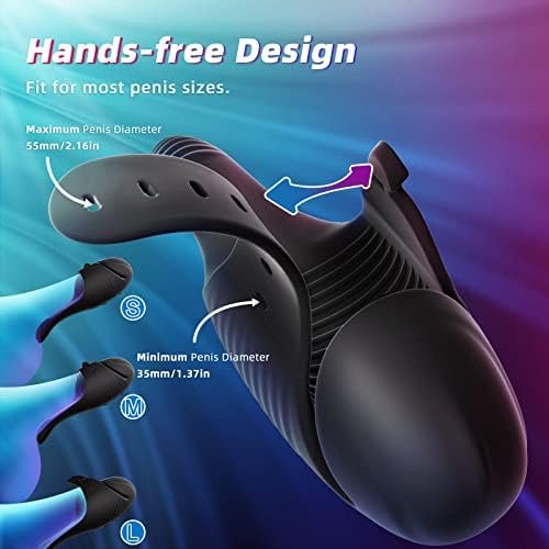 Male Masturbator Sex Toys For Men - Penis Vibrator Pocket Pussy With Fold Back Cover & Adjustable Buckle, Hands-Free Men'S Sex Toys With Dual Motors & 10 Vibration Modes, Adult Sex Toys For Men - Image 3