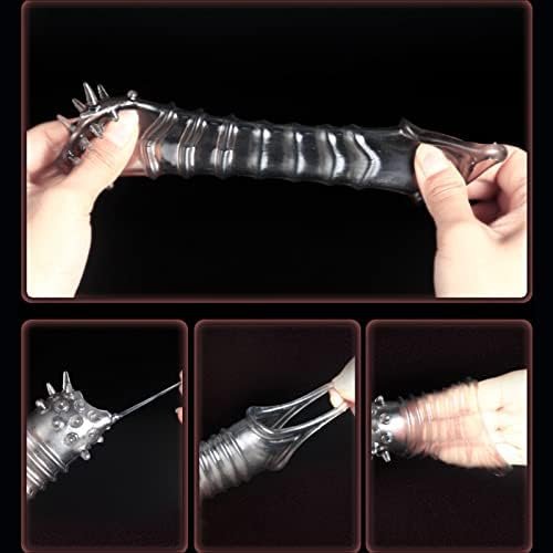 Kutocesy Penis Sleeve Extender Silicone Cock Extension Testicle Sleeves For Increasing Sexual Performance Foreskin Extention Sleeve Toys For Couples - Image 2