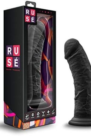 Blush Ruse Jammy 8 Inch Silicone Dildo, Thick, Girthy, Suction Cup, Strap On Harness Compatible, Sex Toy For Women
