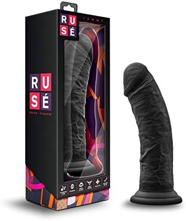 Blush Ruse Jammy 8 Inch Silicone Dildo, Thick, Girthy, Suction Cup, Strap On Harness Compatible, Sex Toy For Women