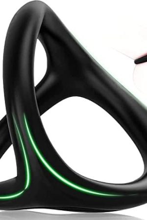 Silicone Penis Ring For Men, 3 In 1 Ultra Soft Stretchy Cock Ring, Sex Toy For Men, Black - Erection Ring For Men'S Sexual Wellness