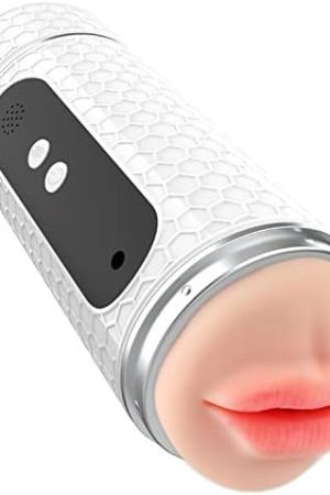 Automatic Male Masturbator,2 In 1 Mouth And Pussy Double Experience Male Masturbators Cup With 12 Thrusting & Rotating Modes For Penis Stimulation With 3D Realistic Textured