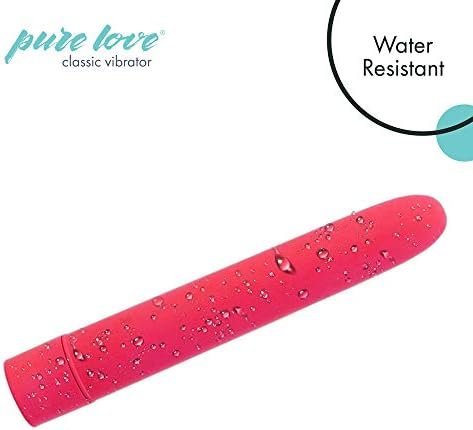 Pure Love 7" Classic Vibrator, 1 Button, 10 Functions, Water-Resistant, Powerbullet Motor, Adult Sex Toy, Pink Color - Image 3