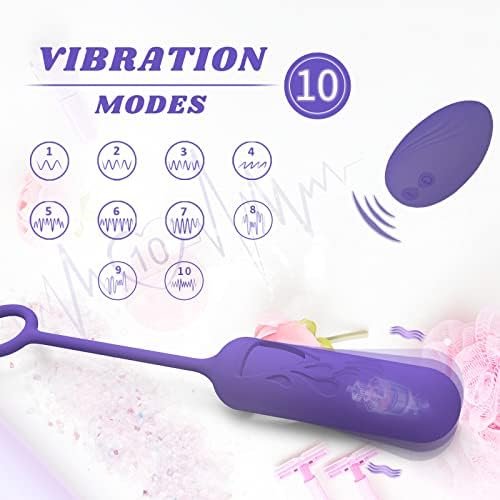 Detachable Mini Egg Bullet Vibrator With Remote Control Adult Sex Toys For Women, 10 Modes Rechargeable Vibrating Egg Nipple Anal Stimulator Personal Massager, Waterproof Clitoris G Spot Vibrator - Image 2