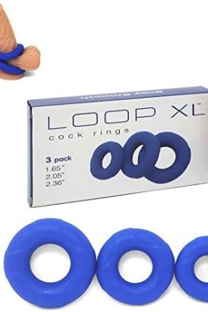 Xl Soft Silicone Cock Ring Set 3 Pack By Lynk Pleasure (Blue) Stretchy Premium Erection Enhancer Penis Rings For Men'S Sexual Wellness | Stay Harder & Last Longer