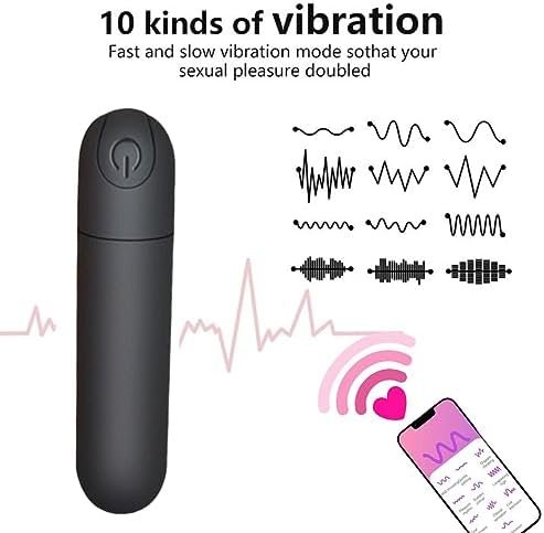 Bullet Vibrator Sex Toy,App Remote Control Clitoral Stimulator,Rechargeable Mini Vibrator With 10 Vibrating Modes,Adult Toys For Couples Play(Black) - Image 2