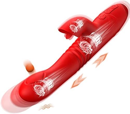 Kstasn Sex Toys - 4 In 1 Personal Massager For Women - Dildo Thrusting Vibrator & G Spot Vibrator & Licking & A-Spot Vibrator