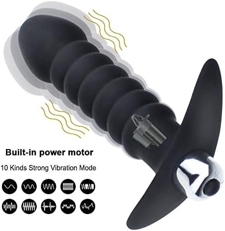 Anal Butt Plug Dildo Vibrator Prostate Massager G-Spot Anal Stimulator Erotic Silicone Anal Sex Toys For Men Women Male Female Couples (Black) - Image 2