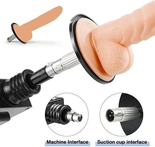 Sex Machine Attachment,3.8'' Suction Cup Adapter With 3Xlr Connector For Sex Machine Love Machine,Dildo Holder,Black - Image 3
