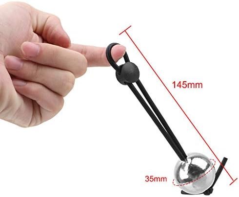 New Metal Ball Cock Ring Penis Overheavy(0.8Lb) Weight Hanger Stretcher Penis Erection Enlarger Extender Weight Stretcher Sex Toys For Men (3 Ball 18 Oz 36Mm) - Image 2