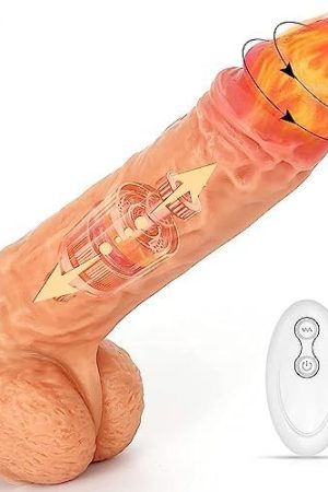 Thrusting Dildo Realistic Sex Toy For Women With 8 Vibrating Modes For G Spot Clitoral Anal Stimulation 2023 Tashilong Silicone Dildo Vibrator With Strong Suction Cup Adult Toy 9.2 Inch