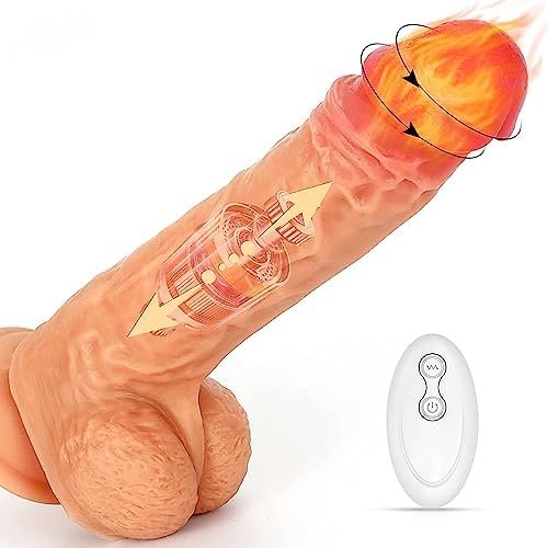 Thrusting Dildo Realistic Sex Toy For Women With 8 Vibrating Modes For G Spot Clitoral Anal Stimulation 2023 Tashilong Silicone Dildo Vibrator With Strong Suction Cup Adult Toy 9.2 Inch