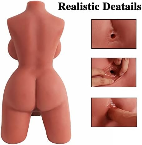 Sex Doll Shemale Torso With Realistic Dildo Breasts And Anal Sex, Transsexual Sex Doll Adult Love Doll For Men Women Couple Unisex Wheat - Image 2