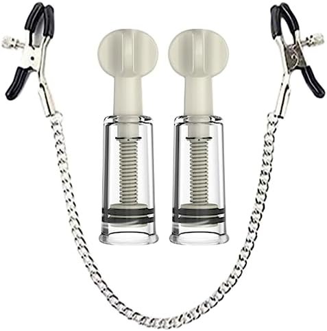 Nipple Clamps With Nipple Sucker Set Morghabe Bdsm Breast Sucking Cup Erotic 2 Pcs Nipple Suction Vacuum Pump Pussy Clit Clitoris Simulator For Woman Adult Sex Toys