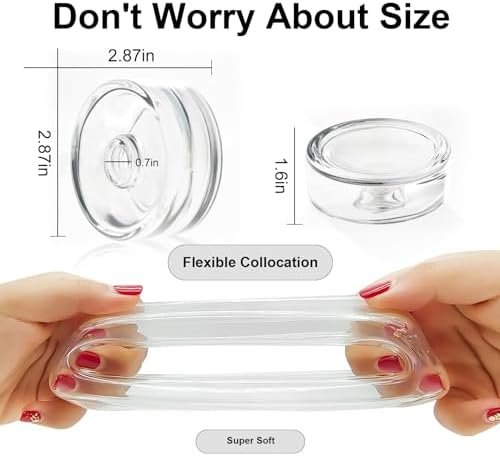 Silicone Sleeves For Penis Pump, Electric Penis Vacuum Pump Sleeve, Back-Up Universal Silicone Base Ring For 1.5 Inch To 3 Inch Penis Pump Cylinders, Clear 3 Pcs - Image 3