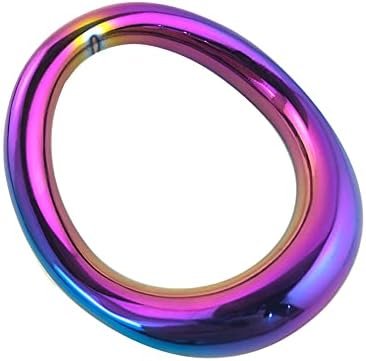 Azb 3 Sizes Of Colorful Stainless Steel Metal Ring Irregular Design Ring