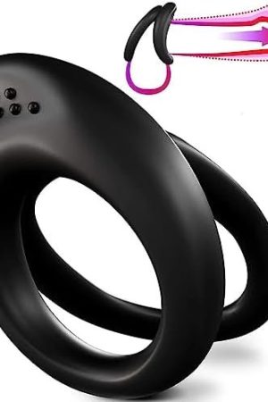 Dual Penis Rings Male Delay Ejaculation Cock Ring Scrotum Restraint Ring Penis Sleeve Penis Lock Sex Toys Products For Men For Couples