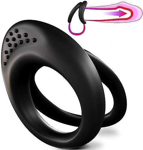 Dual Penis Rings Male Delay Ejaculation Cock Ring Scrotum Restraint Ring Penis Sleeve Penis Lock Sex Toys Products For Men For Couples