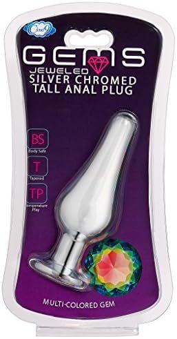 Cloud 9 Novelties Cloud 9 Novelties Gems Silver Chrome Tall Plug, Large - Image 3
