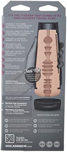 Doc Johnson Main Squeeze - Belladonna - Squeeze Plate For Precise Pressure - Twist End Cap To Control Suction - Discreet Premium Stroker - Male Masturbator, Vagina, Vanilla (5200-06-Am) - Image 3
