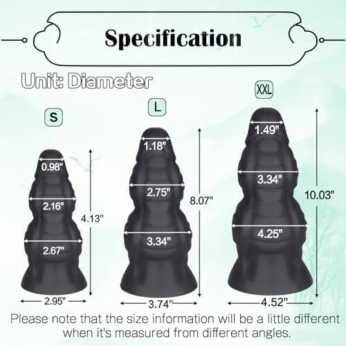Tariss'S Dildo Soft Silicone Anal Plug With Suction Cup Base Design Flexible Sex Toy For Men Women Couple Black S 4.13 Inch - Image 3