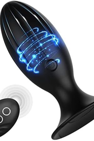 Vibrating Butt Plug, Silicone Rechargeable Anal Vibrator With Remote Control 6 Vibration Modes Waterproof Anal Sex Toys For Men, Women And Couples Black