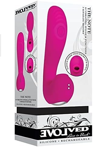 Evolved Love Is Back - The Note - 10 Vibrating Speeds & Speed & Functions - 3 Separate Motors - Silicone Rechargeable Vibrator - Pink - Image 2