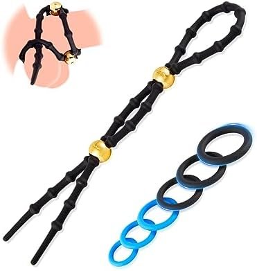 Penis Ring Adult Sex Toys - Silicone Adjustable Male Cock Ties & 6 Different Sizes Cock Ring Sets For Erection Enhancing, Long Lasting Stretchy Penis Clamp Cock And Ball Ring For Men