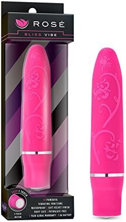 Blush Rose Bliss Vibe - 10 Vibrating Functions 4 Inch Battery Powered Stimulator - Satin Coated Discreet Pocket Bullet Vibrator Adult Toys - Ipx7 Submersible Waterproof Sex Toy For Women - Pink