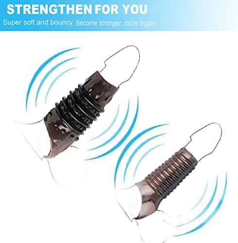 Reraby 2022 New Waterproof Reusable Penis Sleeves Girth For Men Extender Enlarger Extension Sheath Elastic Long Lasting Time Gift For Men Brown - Image 2