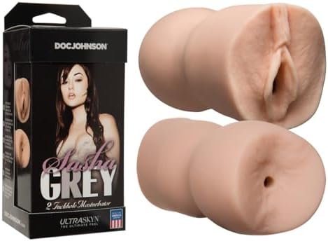 Doc Johnson Sasha Grey - Ultraskyn - Cream Pie Pocket Pussy - Close-Ended Stroker - Creates Natural Suction