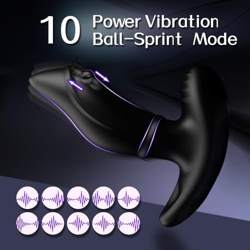 Prostate Massager, Anal Vibrating Butt Plug Vibrator With Remote Control 10 Mode Ball-Sprint Powerful P-Spot Stimulation Mens Hands Free Play Solo Anal Sex Toys For Men, Women And Couples - Image 2