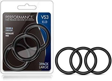 Performance - 3 Pack Male Enhancement Silicone Penis Cock Ring Erection Enhancing C-Rings Set - 2 Inch Diameter