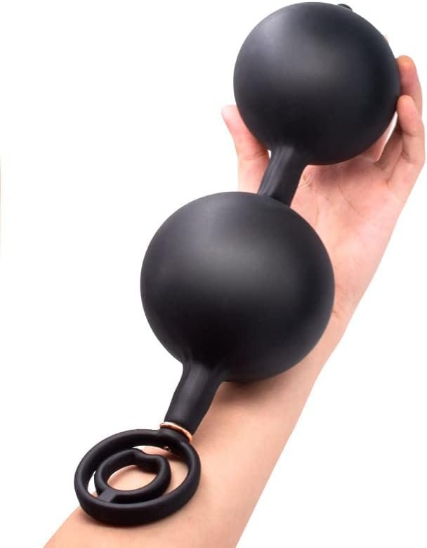 Anal Plug Expander G-Spot Dildo Silicone Wearable Inflatable Anal Plug With Anal Beads For Men And Women Unisex G Spot Anal Sex Toy Couples Prostate Massager Thrusting Toys - Image 3