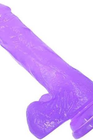 Realistic Jelly Dildo - Suction Cup Base For Hands Free Masturbation - Adult Sex Toy