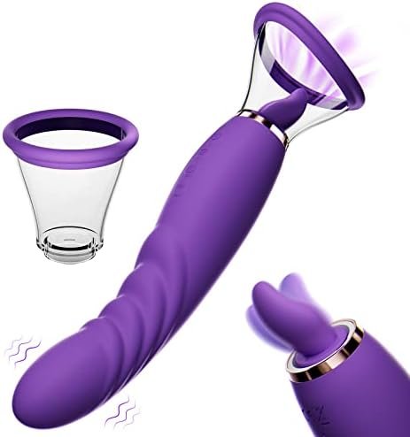 Kstasn Vibrators Sex Toys - Female Clit & G Spot Vibrators With Double Flapping - High Frequency Personal Massager Wand Adult Sensory Toy 3 Silicone Heads Pink