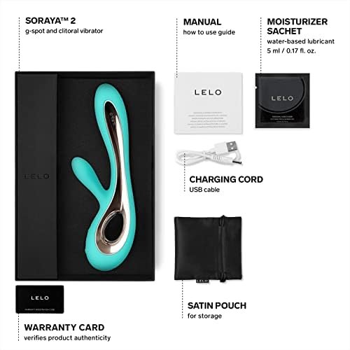 Lelo Soraya 2 Rabbit Vibrator For Women Rabbit Sex Toy Massager For Clitoral And G Spot Pleasure, Waterproof & Wireless Toys For Her Adult Pleasure, Black - Image 2