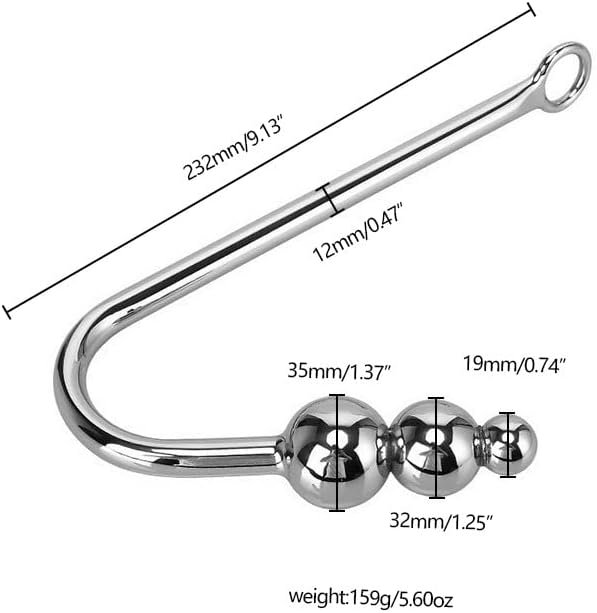 Anal Plug, Anal Hook With 3 Balls Metal Anal Dilator Kit, Butt Plug Fetish Bondage Hook Adult Sex Toys & Games Anal Hook For Women Lovers & Couples - Image 2